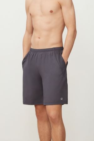 FILA Fundamental Double Layer Shorts Deep Grey,Mens Tennis | CA.NWQHRE725